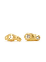 Bindu White Topaz - Earring Studs - Mixed Pair