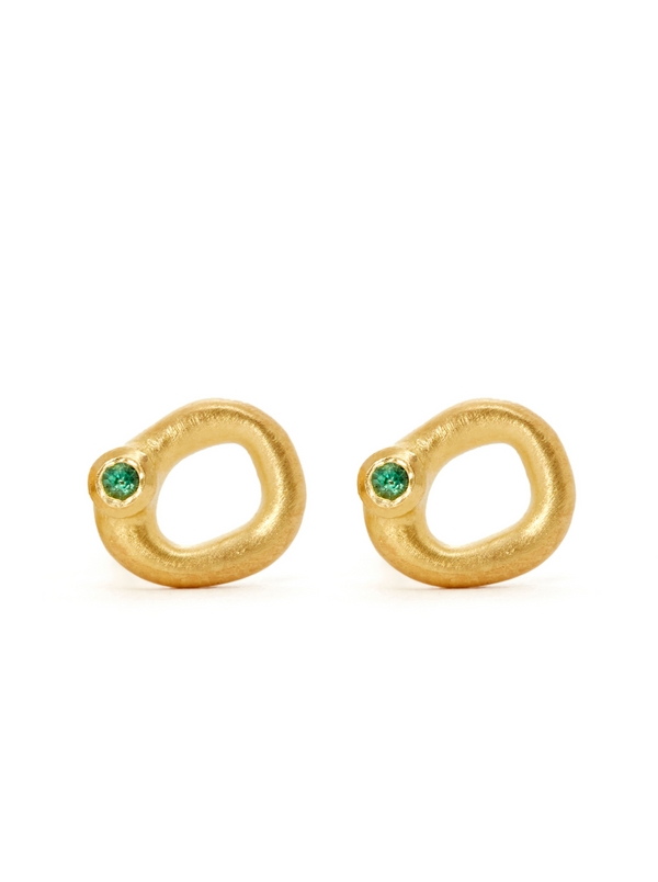 Marakata 2 Green emerald - Earring Studs